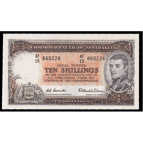 1954 Ten Shilling Coombs/Wilson R16 good EF