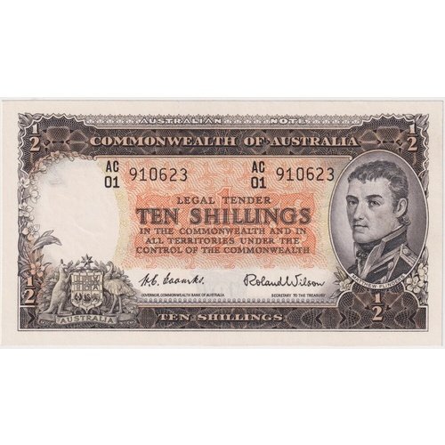 1954 Ten Shilling Coombs/Wilson R16 Uncirculated