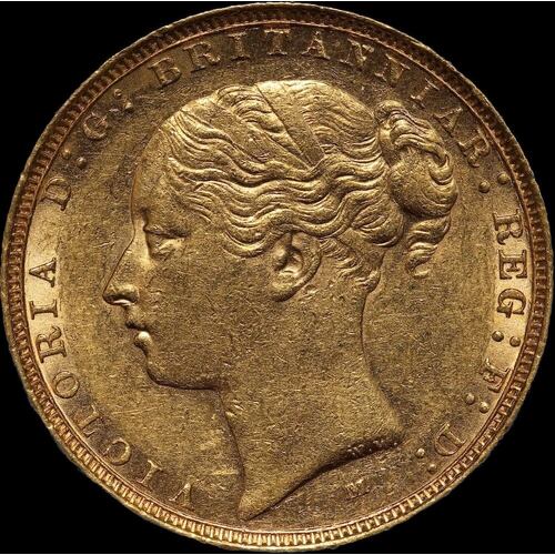 1885 Melbourne Young Head Sovereign Extremely Fine