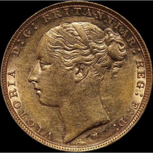 1886 Melbourne Young Head Sovereign Extremely Fine