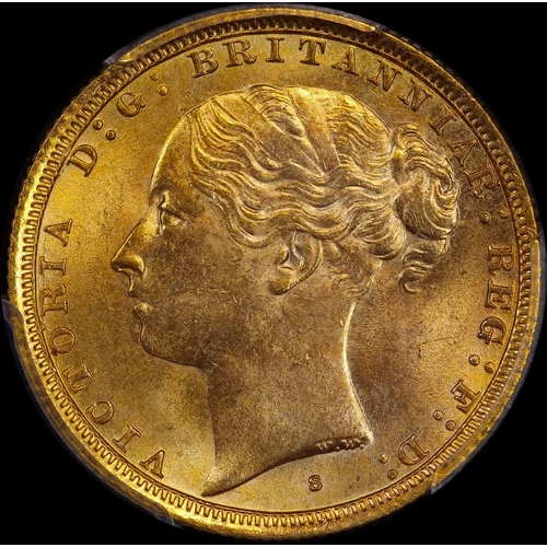 1887 Sydney Young Head Sovereign Choice Unc (PCGS MS63)