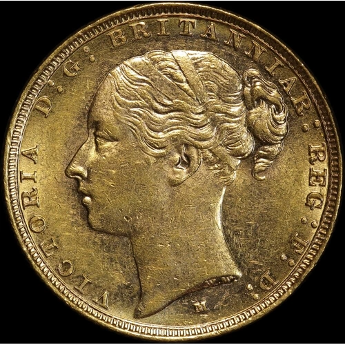 1887 Melbourne Young Head Sovereign about Unc