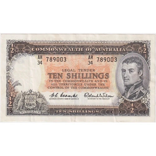 1961 Ten Shilling Coombs/Wilson R17 about EF
