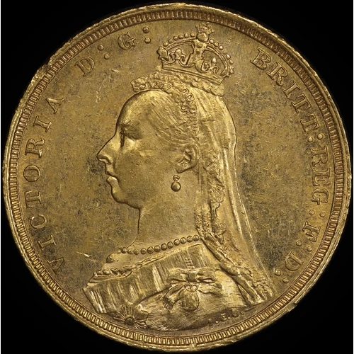 1888 Sydney Jubilee Head Sovereign Dish S10 good EF