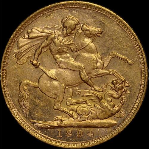 1894 Melbourne Veiled Head Sovereign Uncirculated
