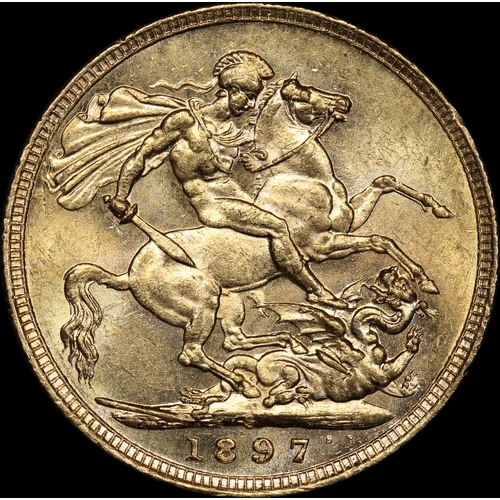 1897 Sydney Veiled Head Sovereign about Unc