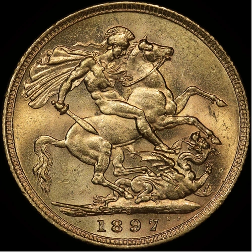1897 Sydney Veiled Head Sovereign good EF