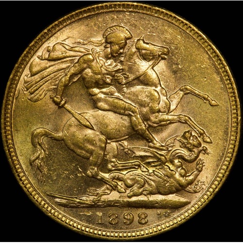 1898 Melbourne Veiled Head Sovereign good EF