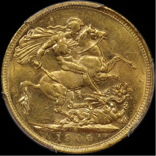 1900 Sydney Veiled Head Sovereign PCGS AU58
