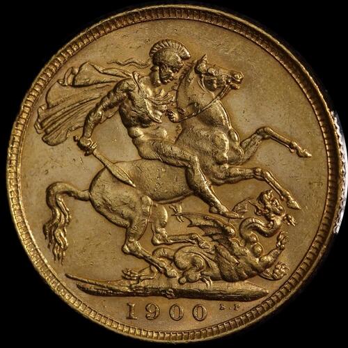 1900 Sydney Veiled Head Sovereign Unc