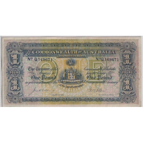 1913 One Pound Collins/Allen R18B PCGS VF25