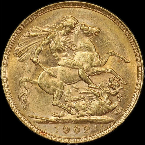 1902 Perth Edward VII Sovereign about Unc