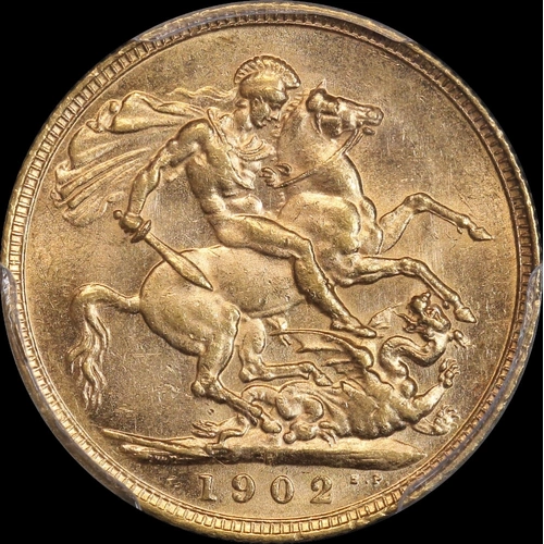 1902 Perth Edward VII Sovereign Unc (PCGS MS62)