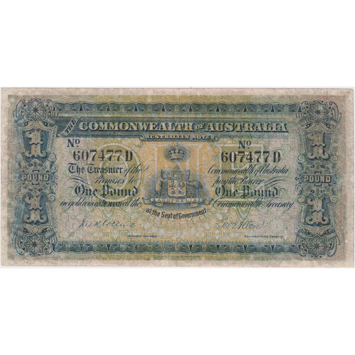 1915 One Pound Collins/Allen R18D about Fine