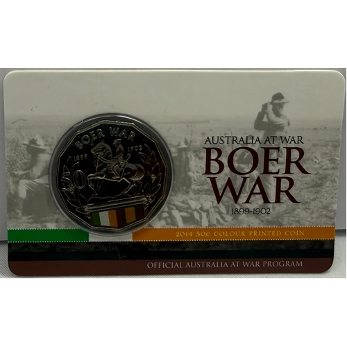2014 50 Cent Uncirculated Coin Australia At War - Boer War