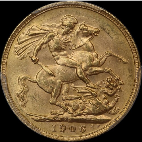 1906 Perth Edward VII Sovereign Unc (PCGS MS62)