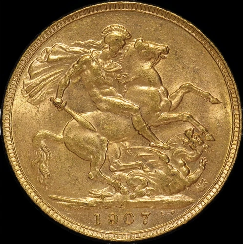 1907 Perth Edward VII Sovereign about Unc