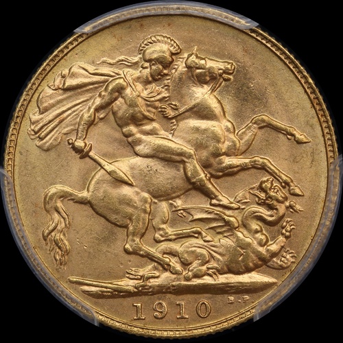 1910 Perth Edward VII Sovereign Unc (PCGS MS62)