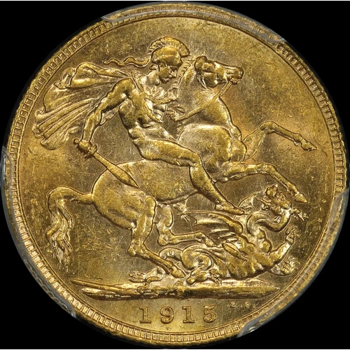 1915 Perth George V Large Head Sovereign PCGS MS61