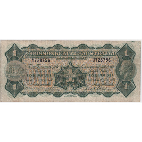 1923 One Pound Miller/Collins R23A Fine