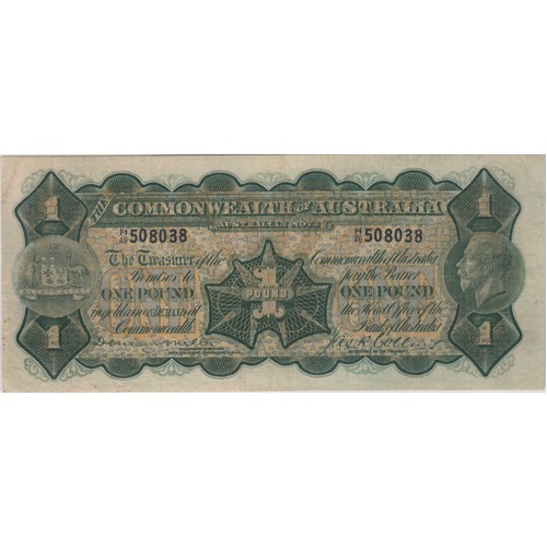 1923 One Pound Miller/Collins R23B PCGS VF25