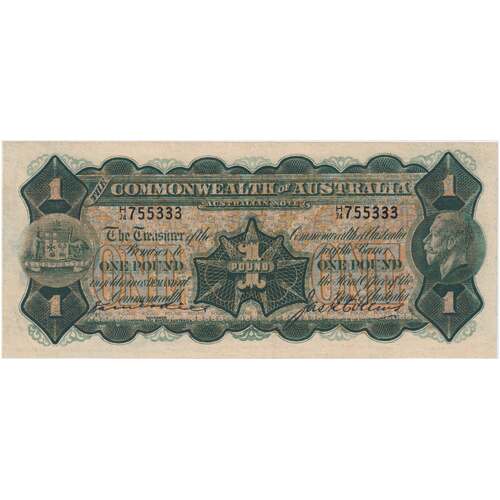 1926 One Pound Kell/Collins R24 good EF