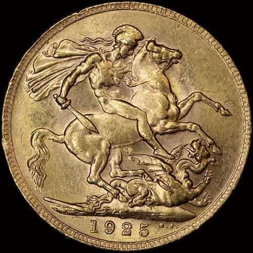 1925 Perth George V Large Head Sovereign EF