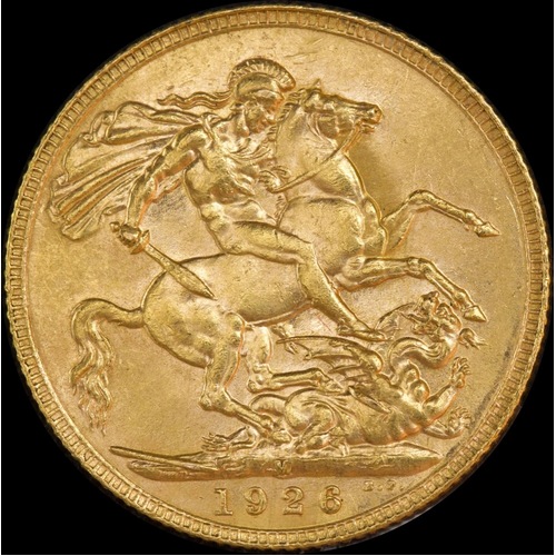 1926 Melbourne George V Large Head Sovereign good EF