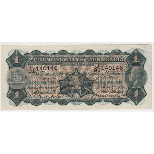 1927 One Pound Riddle/Heathershaw R26 about EF
