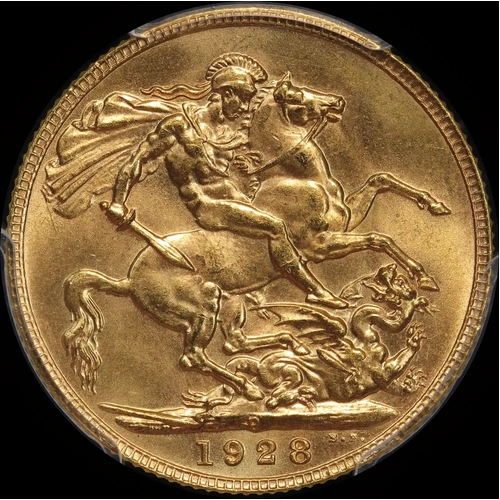 1928 Perth Sovereign Choice Unc (PCGS MS64)