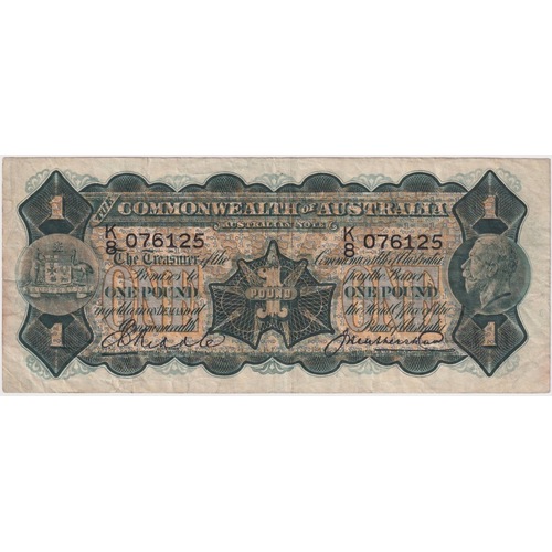 1927 One Pound Riddle/Heathershaw R26F about VF