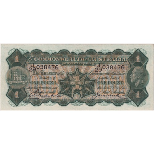 1927 One Pound Riddle/Heathershaw R26 good EF