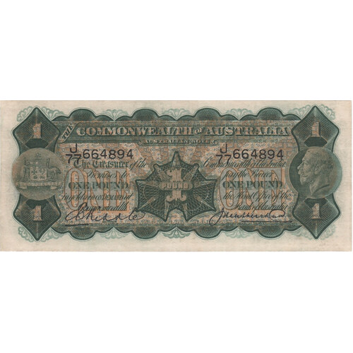 1927 One Pound Riddle/Heathershaw R26 good VF