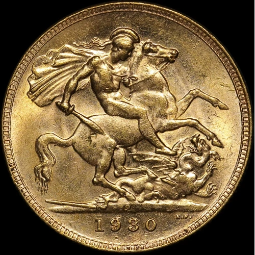 1930 Perth George V Small Head Sovereign good EF