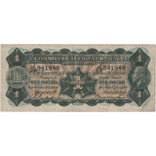 1927 One Pound Riddle/Heathershaw R26 Very Fine