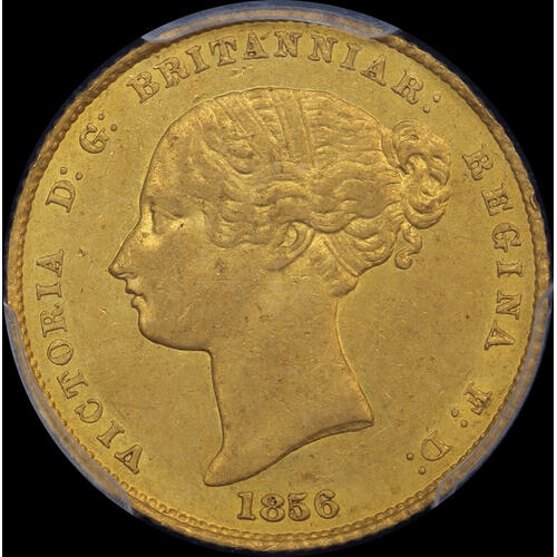 1856 Sydney Mint Type I Half Sovereign good EF (PCGS AU53)