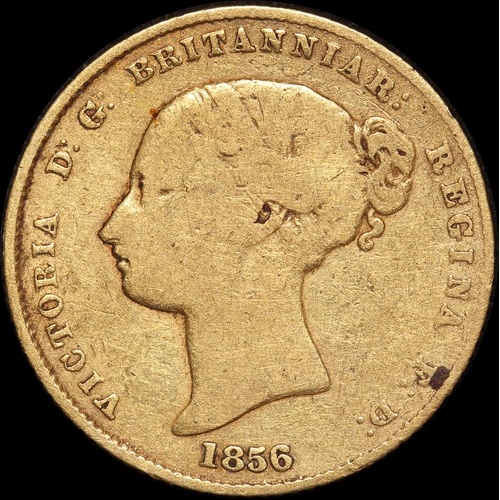1856 Sydney Mint Type I Half Sovereign Very Good