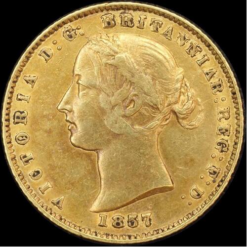 1857 Sydney Mint Type II Half Sovereign Very Fine