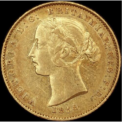 1858 Sydney Mint Type II Half Sovereign PCGS AU58