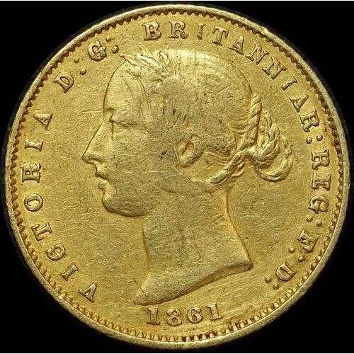 1861 Sydney Mint Type II Half Sovereign good Fine