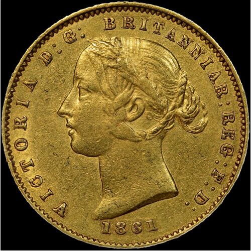 1861 Sydney Mint Type II Half Sovereign good Very Fine
