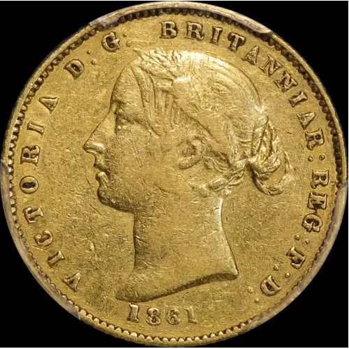 1861 Sydney Mint Type II Half Sovereign PCGS XF45
