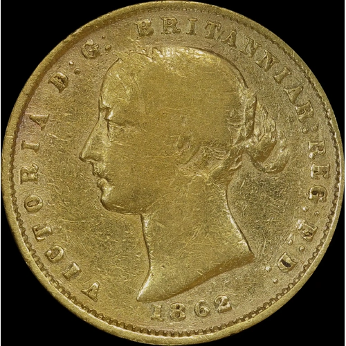1862 Sydney Mint Type II Half Sovereign Very Good