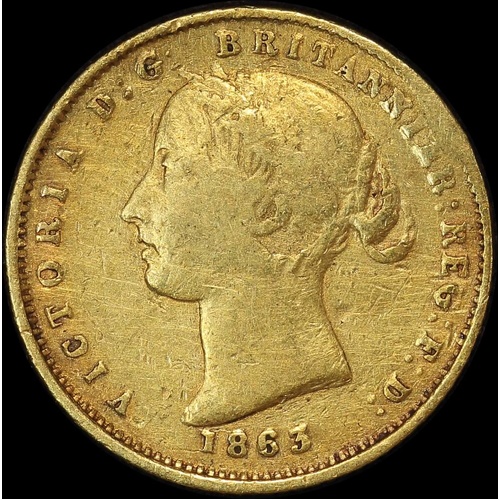 1863 Sydney Mint Type II Half Sovereign Fine