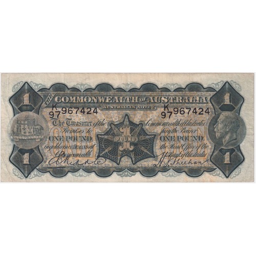 1932 One Pound Riddle/Sheehan R27B Very Fine