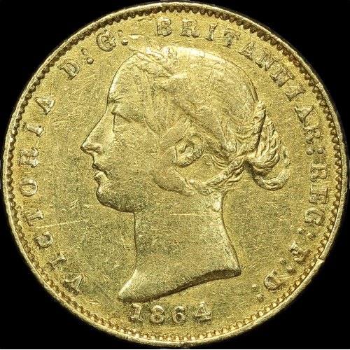 1864 Sydney Mint Type II Half Sovereign about VF
