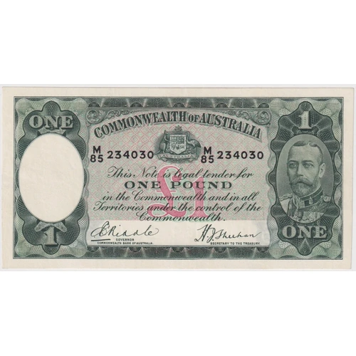 1933 One Pound Riddle/Sheehan R28 Extremely Fine