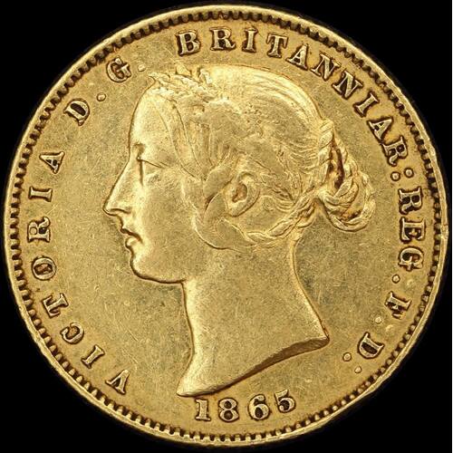 1865 Sydney Mint Type II Half Sovereign good Very Fine