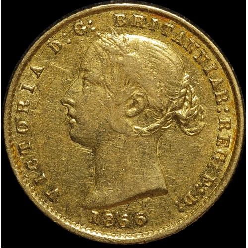 1866 Sydney Mint Type II Half Sovereign about VF