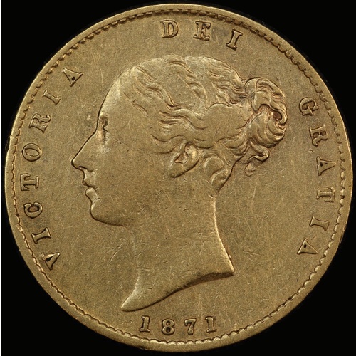 1871 Sydney Young Head Half Sovereign Very Fine